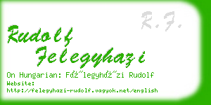 rudolf felegyhazi business card